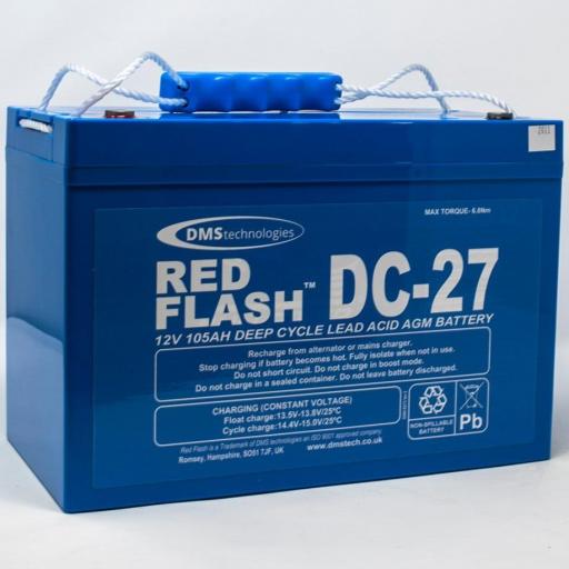 Red Flash Battery DC-27 Deep Cycle 12V 105Ah