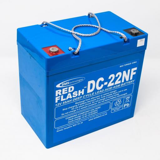 Red Flash Battery DC-22NF Deep Cycle 12V 55Ah